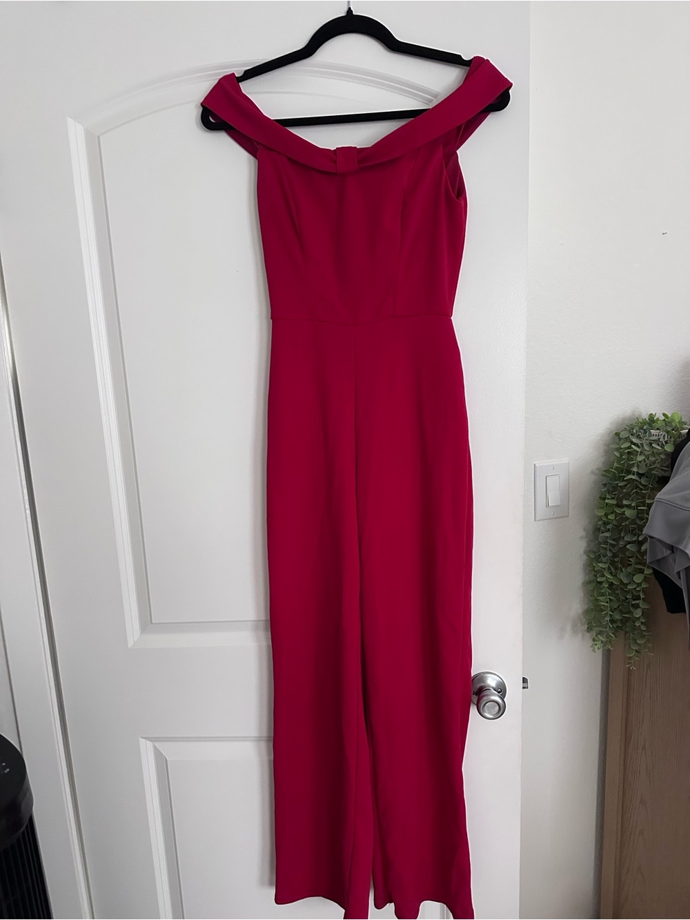 Elegant Off-Shoulder Red Women’s Jumpsuit